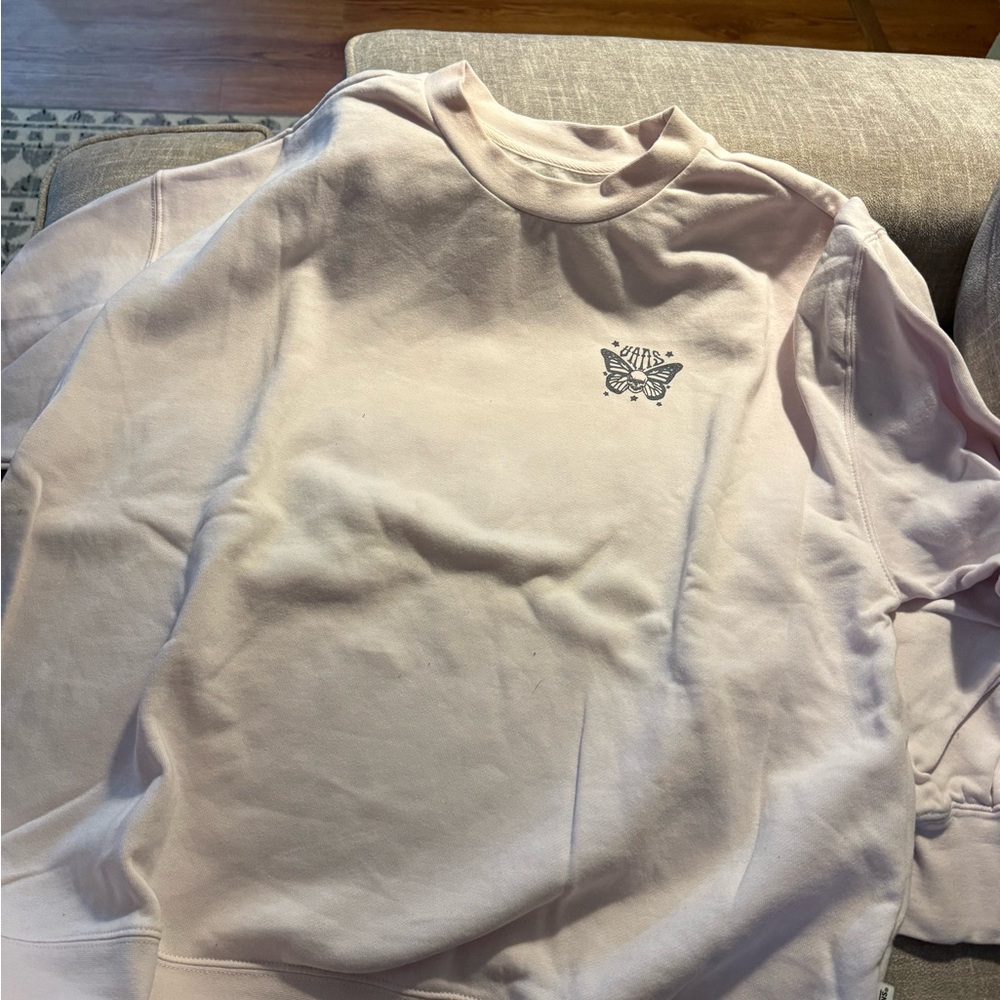 Vans Pink Sweatshirt with Butterfly Logo